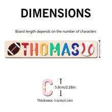 1 PC Customized Name Puzzle, Customize Your Name, Multiple Colors, Can Be Matched With Cute Elements, Wooden Educational Early Learning Toys, Baby Christening Anniversary Gift
