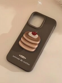 1 pieza Estuche protector de teléfono vintage, estilo dibujos animados lindo y suave, con soporte, compatible con las series Apple 16/15/14/13/12/11, adecuado para otoño/invierno