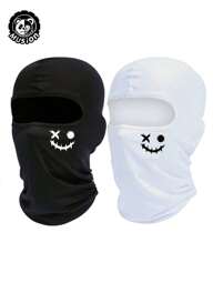 Musion 1 pc ליל כל הקדושים חיוך הדפסת פנים מסכת סקי Balaclava מסכת פנים לגברים נשים הגנת UV צעיף עמיד לרוח עבור סנובורד אופנוע גולגולת שלד