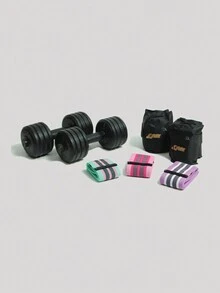 Kit de polainas de 2 kg ligas de tela 3 resistencias par mancuernas 35 kg set entrenamiento fuerza gimnasio accesorios fitness musculación equipo completo ejercicios funcionales robusto - Negro - Ver 1