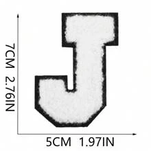 7CM, 1 buc, 26 buc, patch albastru, patch negru, patch roz, patch alb și negru, 26 litere albastre englezești A-Z, patch la modă cu litere mai strălucitoare, cusut DIY pentru a exprima dragostea, decorațiuni unice pentru îmbrăcăminte, pantaloni, pălării, blugi, portofel etc. - alb negru - Vizualizare 19