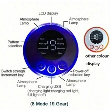 AXH. Máy tập kích thích cơ bắp, thiết bị giảm cân điện tử thông minh hỗ trợ tập bụng. - màu đen - Xem 6