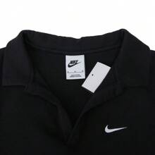 Nike 2024 女士 NSW Essential SS Polo 短款上衣 - 黑色 - 查看 3