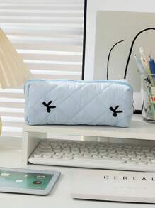 1 件蝴蝶结铅笔盒、可爱铅笔盒、笔筒、零钱包、橡皮擦铅笔刀收纳袋、简约化妆品收纳盒、办公文具荧光笔盒、学校用品返校、铅笔袋、书包 - 彩色 - 查看 12