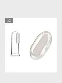 2pcs Soft Baby Toothbrushes With Storage Box For Teething And Oral Care, Great Gift For Infants And Babies - Clear - View 7