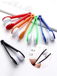 1 件装眼镜片清洁剂眼镜片清洁剂超细纤维清洁布用于擦拭眼镜超细纤维刷便携式磁性玻璃镜片清洁剂眼镜清洁配件眼镜清洁 - 彩色 - 查看 3