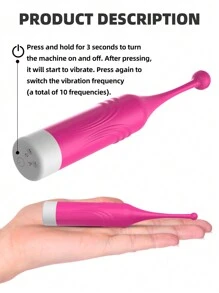 Mini Vibrador de Dedo 10 Modos para Mulheres: Massageador Potente para Clitóris e Ponto G. Estimulador de Mamilo Discreto, Brinquedo Portátil de Bem-Estar Sexual Adulto para Masturbação Feminina. Massageador Corporal Pessoal Sem Fio Ergonômico em Formato de Bala para Jogos de Flerte de Casais. - Vermelho - Visão 8