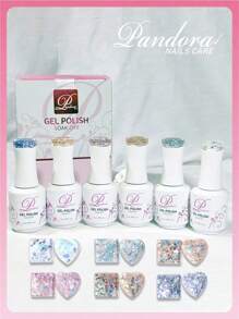 6pz Set de 6 Colores de Esmalte de Uñas Gel con Glitter y Purpurina - Nail Art Series Profesional, Brillo Intenso y Larga Duración,Navidad, Regalo de Navidad, Invierno, Día de Acción de Gracias, Decoración Navideña, Maquillaje, Fiesta, Playa, Viajes, Ropa de Vacaciones, Rosa, Años 2000,Ofertas, Camping, Exterior, Regalo. - Multicolor - Ver 7