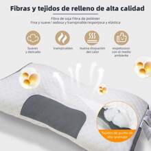 3D Soy Massage Pillow - Cervical Pillow For Pain Relief Sleep, Orthopedic Pillow For Neck Pain Relief, Orthopedic Neck Pillow, Suitable For Back, Stomach And Side Sleepers - 白色 - 查看 3