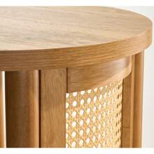 Springwood Caning Side Table, Charcoal Finish