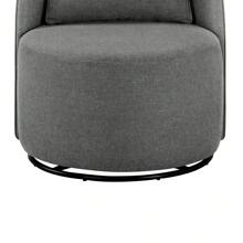 Juliet Modern Arch Swivel Chair, Cream Boucle