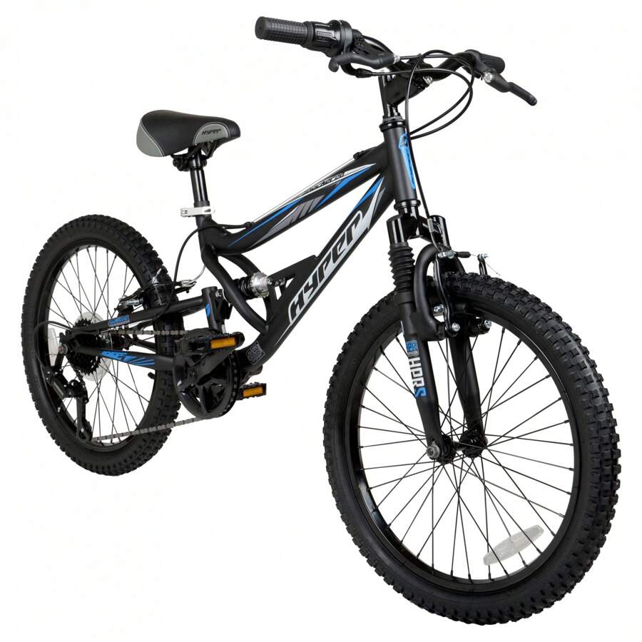 Bicicleta de montaña "Shocker" de 20 pulgadas, llantas de 20 pulgadas, grupo de edad 8-13 años, color negro - Negro - Ver 1