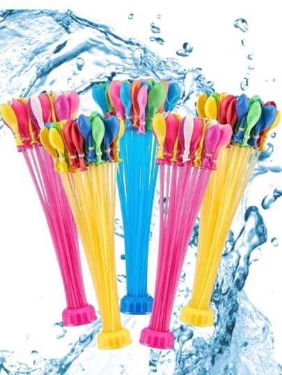 Kit 37 Water Balloon Balão de Água Mágico Bexiga de Água Guera de Bexigas Brincadeira de Verão Piscina