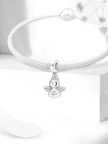 1PC 925 Bạc Sterling Love Angels Series Charm Bead Phù hợp cho Vòng tay, Vòng đeo tay, Trang sức DIY và Trang phục hàng ngày Trang trí phù hợp cho bé gái Ngày lễ tình nhân - Bạc - Xem 6