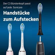4 PCS- Philps Soni.Care C3 Diamond Clean - Electric Toothbrush Heads - Black - Black - View 2