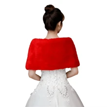 1 Stück vielseitiger, langer, warmer Kunstpelzschal in Weiß als Braut-Cape für den Winter, moderner neuer Braut-Hochzeitskleid-Schal und Umhang, dicker, warmer Schal mit Strass-Riemen