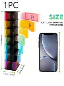 1pc Travel Pill Box Extra Large Pill Organizer 2 Times A Day, Weekly XL AM PM Pill Case, 7 Day Pill Box Twice A Day, Oversized Daily Medicine Organizer For Vitamins, Big Pill Container, Medication Dispenser (Rainbow)-Perfect For Organizing Medication On The Go Upper And Lower Pill Boxes For 14 Days, Travel Size