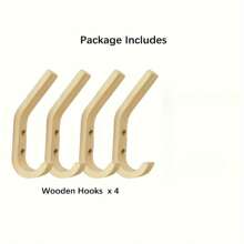 4 piezas Ganchos decorativos de pared de madera vintage, ganchos colgantes de alta resistencia para abrigos, sombreros, llaves, organizador sobre la puerta, ganchos para ropa, perchero de pared, ganchos adhesivos de pared, organizador de pared, juego de perchas, marco de fotos de pared