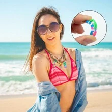 10/20Pcs Random Mini Flip Flop Pendants Clay Flip Flop Charms Colored Polymer Clay Mini Slippers Women's Jewelry Jewelry Making Necklaces Earrings Bracelet Crafts - Multicolor - View 4