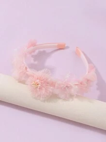 1 Pc Fashionable Floral Decor Simple Casual Headband In Pink Tone - Multicolor - View 6