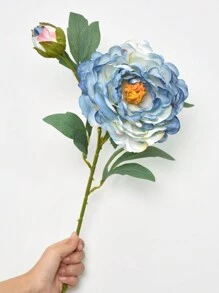 1 件，25.6 英寸/65 厘米丝绸牡丹人造花，独特的烧边花瓣工艺，可弯曲且不褪色 - 适用于 DIY 花墙、场景装饰、客厅和卧室花瓶布置、婚礼、派对、节日装饰、家居装饰、桌面装饰、房间布置、情人节、礼物 - 彩色 - 查看 12