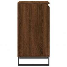 Brown Oak Engineered Wood Sideboard Set Of 2 Storage Cabinets 45x70 Cm Modern Design - Brown - View 7