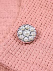 Amarilo Women's Elegant French Style Fashionable Textured Short Coat & A-Line Cami Dress Set Two Pieces - Pink - View 7