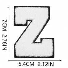7CM, 1 buc, 26 buc, patch albastru, patch negru, patch roz, patch alb și negru, 26 litere albastre englezești A-Z, patch la modă cu litere mai strălucitoare, cusut DIY pentru a exprima dragostea, decorațiuni unice pentru îmbrăcăminte, pantaloni, pălării, blugi, portofel etc. - alb negru - Vizualizare 38
