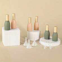 10 件 0.41 盎司精油滚珠瓶，配有 5 个漏斗和 5 个滴管，不锈钢滚珠玻璃瓶，带金色瓶盖，不含酒精，适用于旅行香水和芳香疗法，香水瓶 - 滾珠瓶 - 查看 1