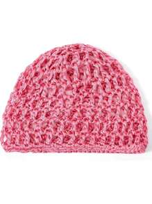 1 pieza Red de cabello de malla de poliéster, gorro tejido de seda artificial, redecilla de cabello gruesa y corta para mujer, accesorio de tapa para dormir - Multicolor - Ver 9