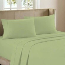 Luxurious Ultra Soft 4-Piece Bamboo Fiber Bed Sheet Set With Deep Pockets - Full Size - Sage - View 2