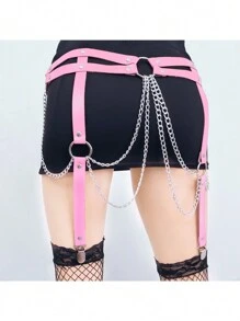 Dây nịt chân bằng da phong cách Punk dành cho nữ, dây nịt đùi kiểu Gothic cho khiêu vũ - A - Xem 15