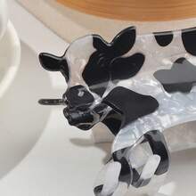 1 件可爱动物形发夹，带有独特的条形码和二维码设计 - 时尚新奇发饰 - 前卫个人 - 适合所有发质的时尚实用配饰 - 适合女孩和女士的有趣时尚配饰 - 彩色 - 查看 8