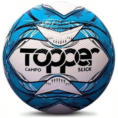Bola De Futebol Topper Slick Campo Azul/Preto Original