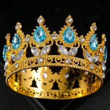 1 pezzo Tiara e corona in cristallo per donna, diadema con strass per festa, ballo, nozze, accessori per capelli, gioielli, corona, tiara, regalo - Multicolore - Visualizzare 26