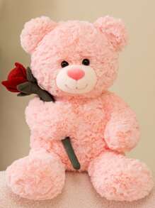 1 szt. Romantyczna pluszowa lalka w kształcie róży z motywem walentynek, lalka do dekoracji domu na święta, prezent na urodziny matki z różą, prezent na ukończenie studiów doktoranckich, pluszowy miś na Halloween