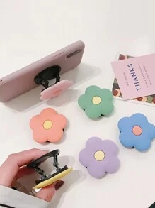 6PCS/Set Cat Claw/Flower Pattern Mobile Phone Holder, Push And Pull Holder Folding Slouchy Mobile Phone Accessories, Gifts For Girls