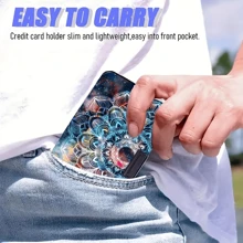 RFID For Or Men Theft Proof Slim Design Fits In Pocket Gift Gifts Gift Ideas Small Gifts Gift Bridesmaid Gifts Gift Anniversary Gift For Card Cover Card Holder Card Holder Wallet Business Card Holder Credit Card Holder Card Holder Women For Men Card Wallet - Multicolor - View 11