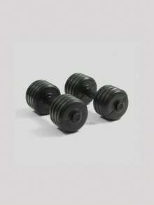 Par De Mancuernas 3 5 kg set de mancuernas 3 5 kg par pesas entrenamiento fuerza gimnasio fitness musculación equipo deportivo acero recubierto cómodas ejercicio salud física - Negro - Ver 1