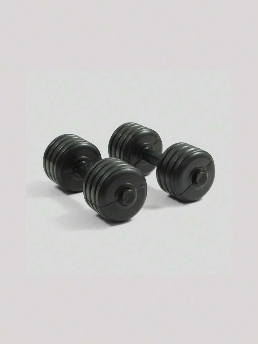 Par De Mancuernas 3 5 kg set de mancuernas 3 5 kg par pesas entrenamiento fuerza gimnasio fitness musculación equipo deportivo acero recubierto cómodas ejercicio salud física - Negro - Ver 1