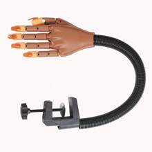 Practice Hand For Acrylic Nails-Fake Flexible Movable Practice Nail Hand Practice For Acrylic Nail Kit, Maniquin Hand For Nail Practice With 100 Pcs Refill Nail Tips