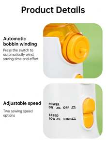 Electric Mini Sewing Machine Desktop With Pedal Home Version Portable Fully Automatic Small Transparent Shell Sewing Machine - Multicolor - View 4