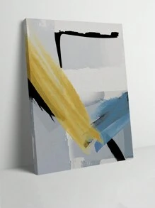 1 幅黄色、蓝色和白色几何艺术 - 现代印刷帆布 - 海报 - 墙壁艺术 - 无框帆布画 - 卧室、家庭办公室、厨房、浴室 - 室内/室外悬挂画 墙壁装饰、房间装饰画礼物 生日毕业 - 彩色 - 查看 15