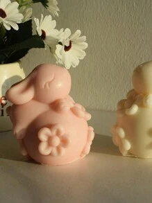 Cute Flower Bunny DIY Handmade Fragrance Plaster Multifunctional Silicone Mold - White - View 4