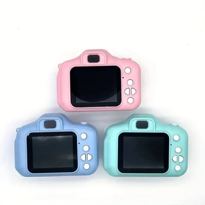 1 pieza Cámara Mini para niños, cámara divertida y linda de 8 megapíxeles con pantalla HD de 1080P, cámara de juguete con fotos, videos y juegos incorporados, cámara digital para juegos al aire libre, viajes, estudiantes y regalo para niños (tarjeta de memoria no incluida)