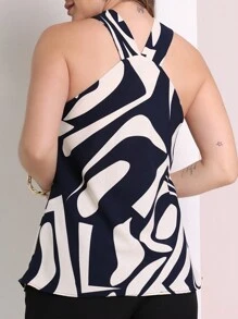 Women Tank Tops & Camis - 黑與白 - 查看 5