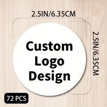 96 pièces d'autocollants personnalisés avec logo - étiquettes circulaires personnalisées pour entreprises, mariages et anniversaires | Disponibles en tailles 1", 1,57", 2", 2,5", 3"