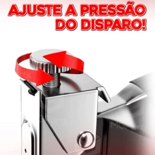 Grampeador Tapeceiro Profissional Grampo Artesanato Estofados Madeira Manual Tapeçaria Alta Pressão 3 em 1 Resistente - Multicolorido - Visão 4