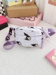 Sanrio 1 pieza Bolso de hombro con diseño de dibujos animados de Sanrio, mochila linda, bolso cruzado/de cintura de moda, monedero para aperitivos