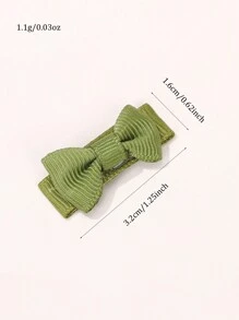 40/20/10件套 Morandi 随机颜色儿童蝴蝶结发夹，简约纯色迷你发夹，适合女婴，侧刘海夹，节日派对婴儿发饰 - 彩色 - 查看 9